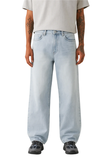 Washed Light Baggy Jeans
