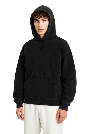 Vintage Embroidery Letter Hoodie