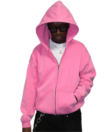 Washed Zip Up Hoodie