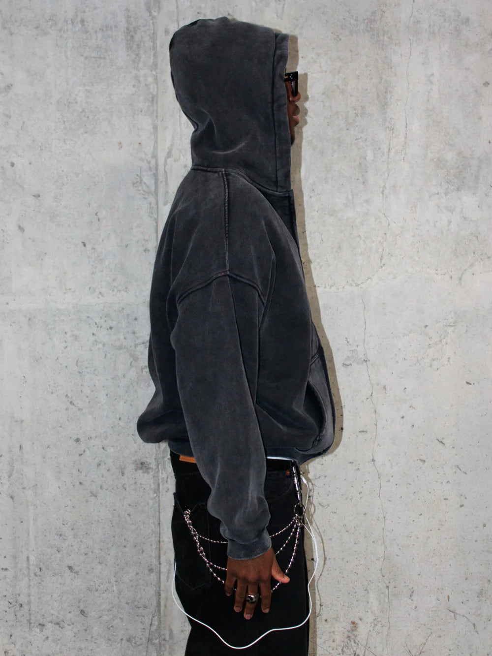 Washed Zip Up Hoodie