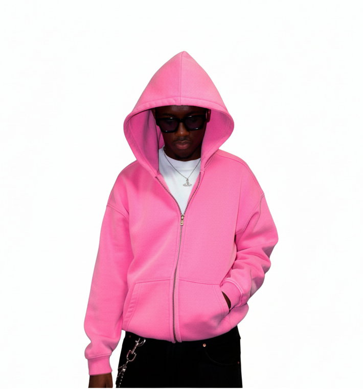 Washed Zip Up Hoodie