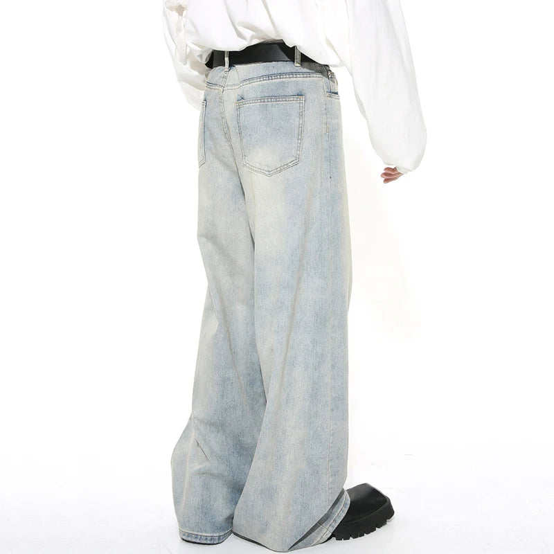 Washed Light Baggy Jeans