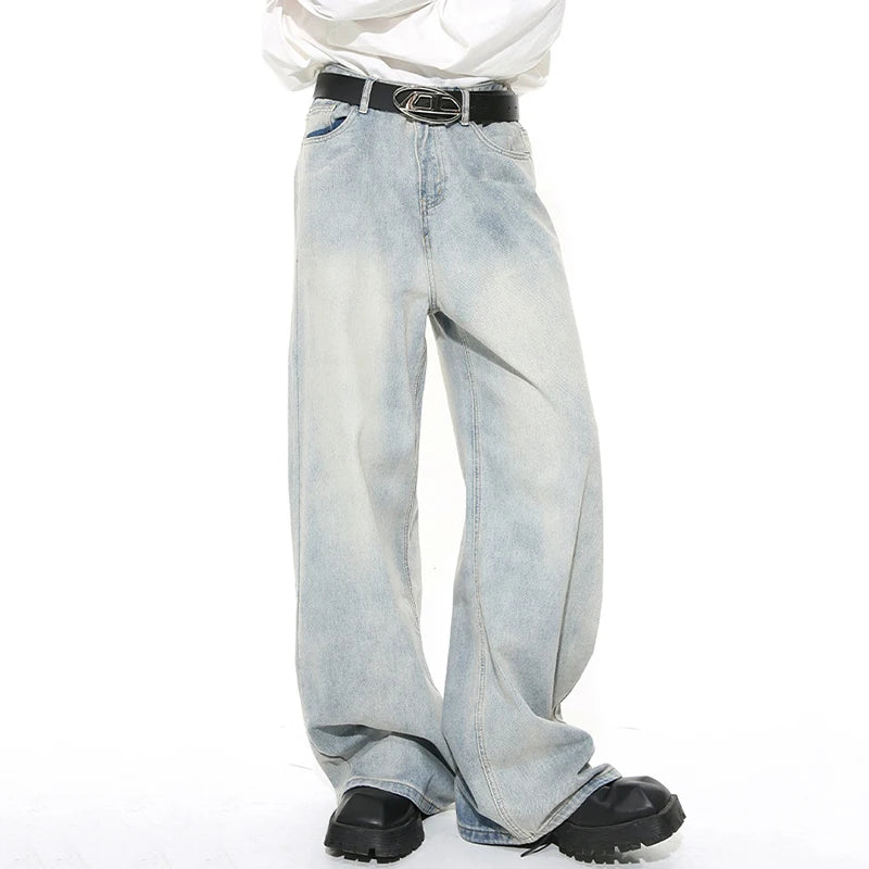 Washed Light Baggy Jeans
