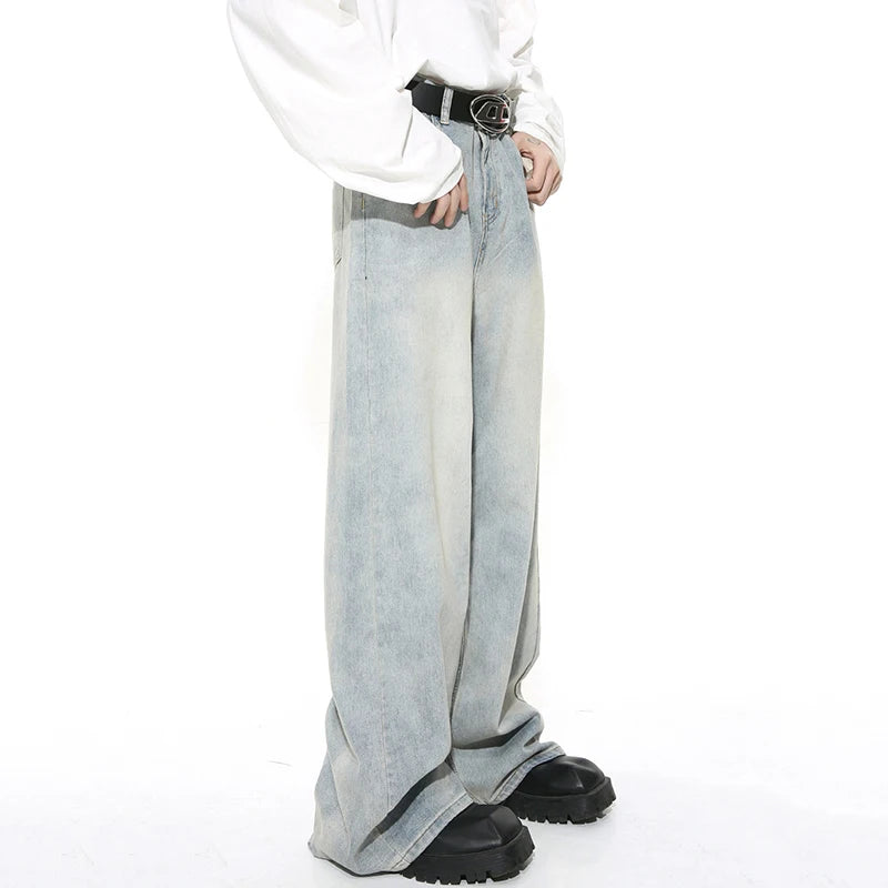 Washed Light Baggy Jeans
