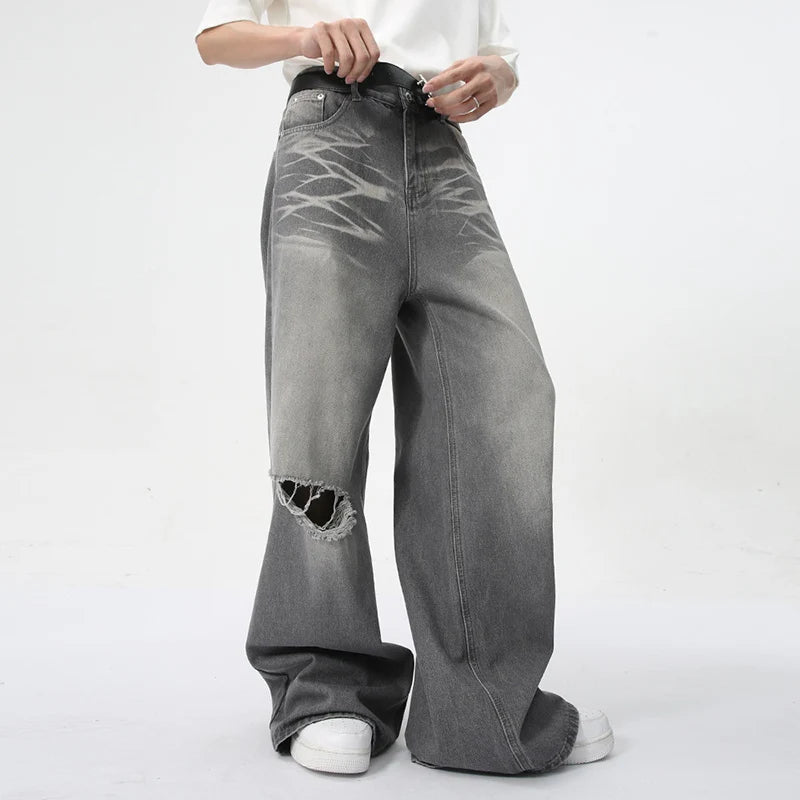 Wide Leg Denim Pants