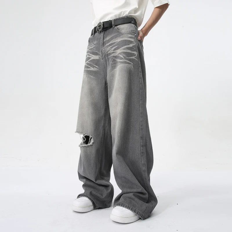 Wide Leg Denim Pants