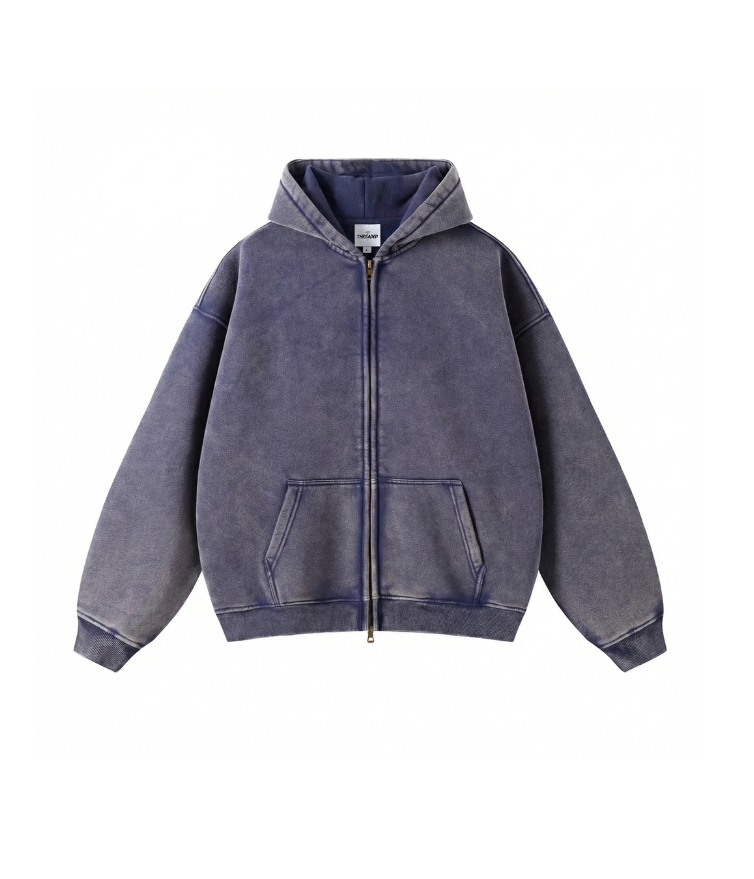 Washed Zip up Hoodie