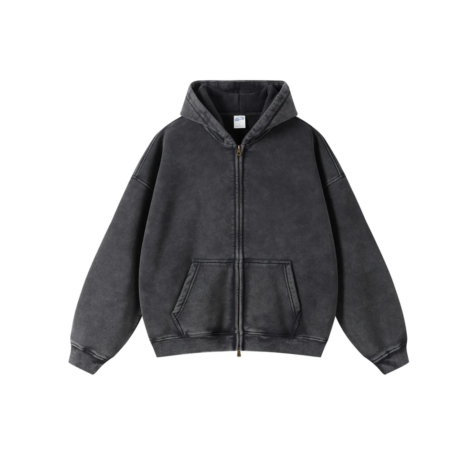 Washed Zip Up Hoodie