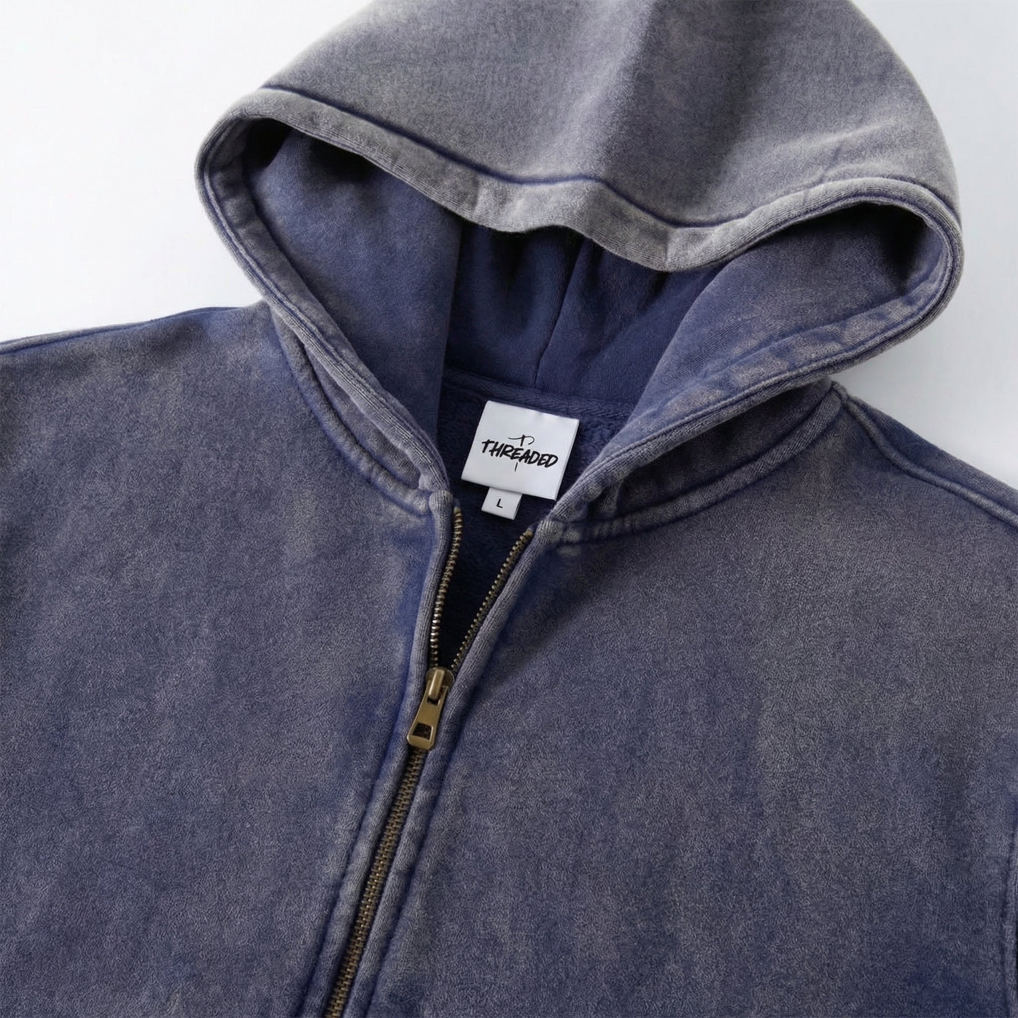 Washed Zip up Hoodie