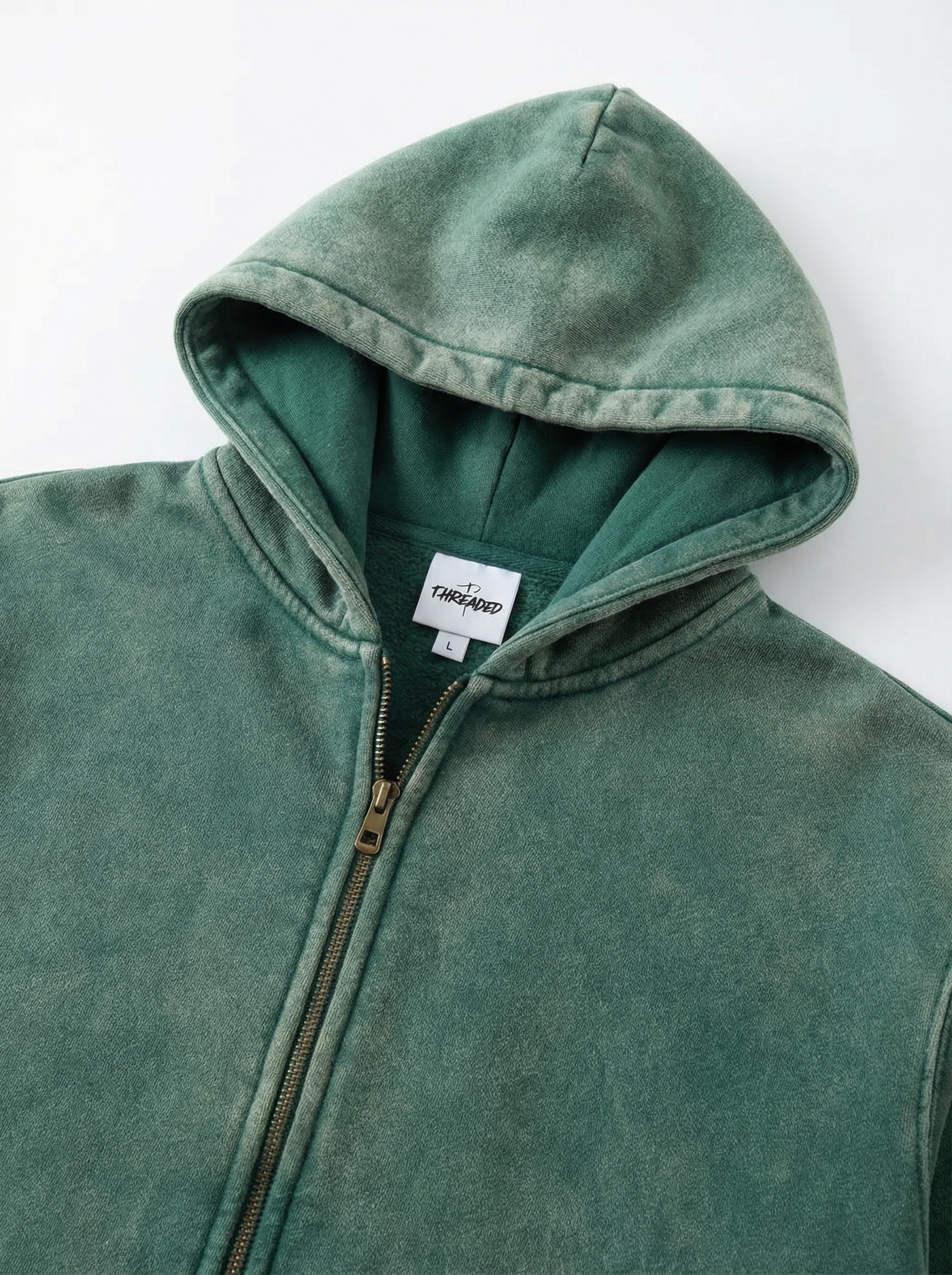 Washed Zip up Hoodie